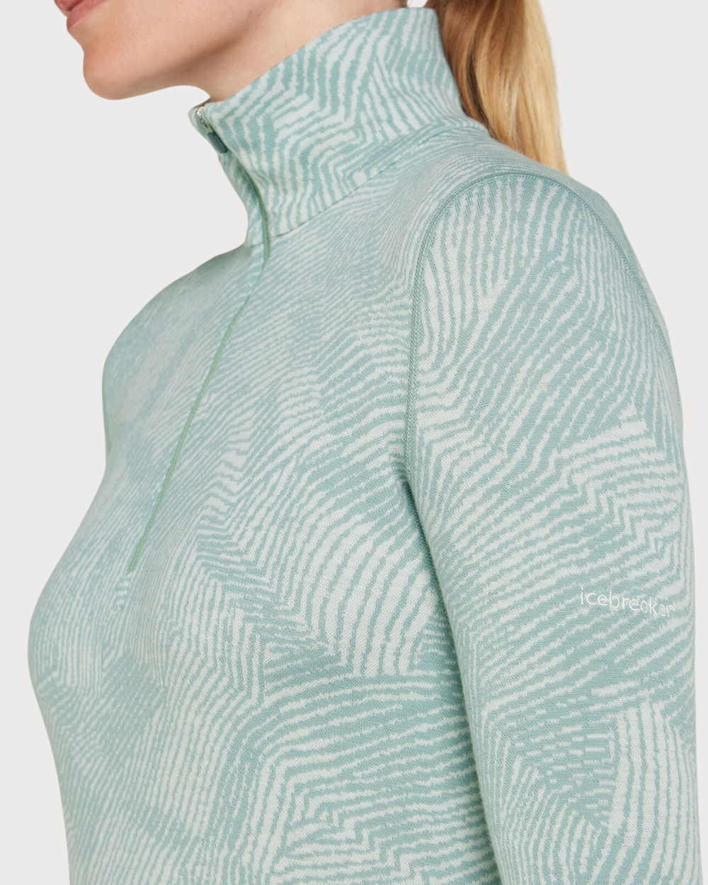 Womens Icebreaker Merino 260 Thermal Vertex Long Sleeve Half Zip - Form Moss