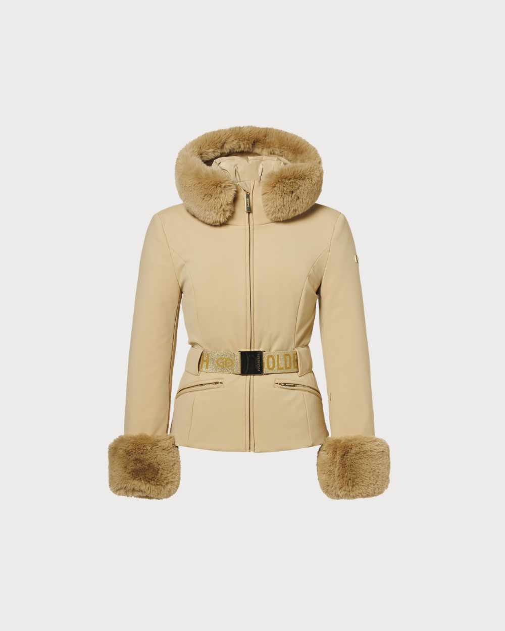 Womens Goldbergh GOLD Prezioso Faux Border Jacket - Caramello