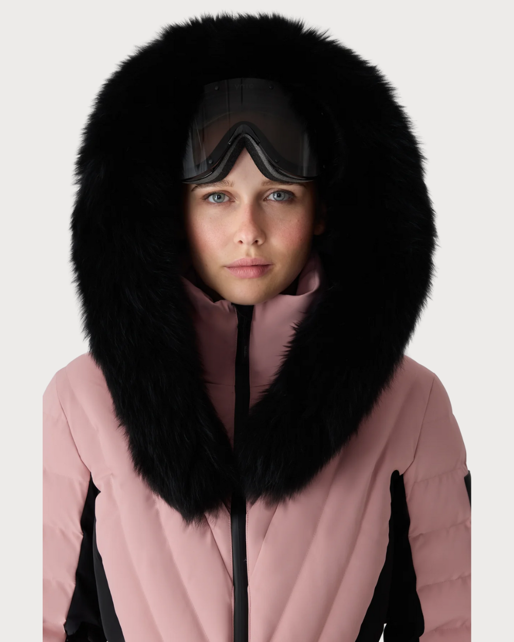 Womens Mackage Elita-ZR Down Ski Jacket Real Fur - Blush