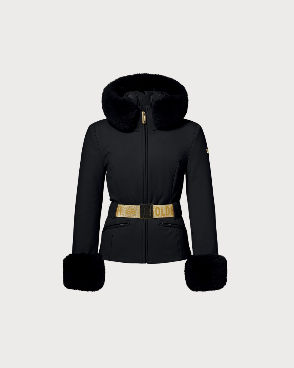 Womens Goldbergh GOLD Prezioso Faux Border Jacket - Black
