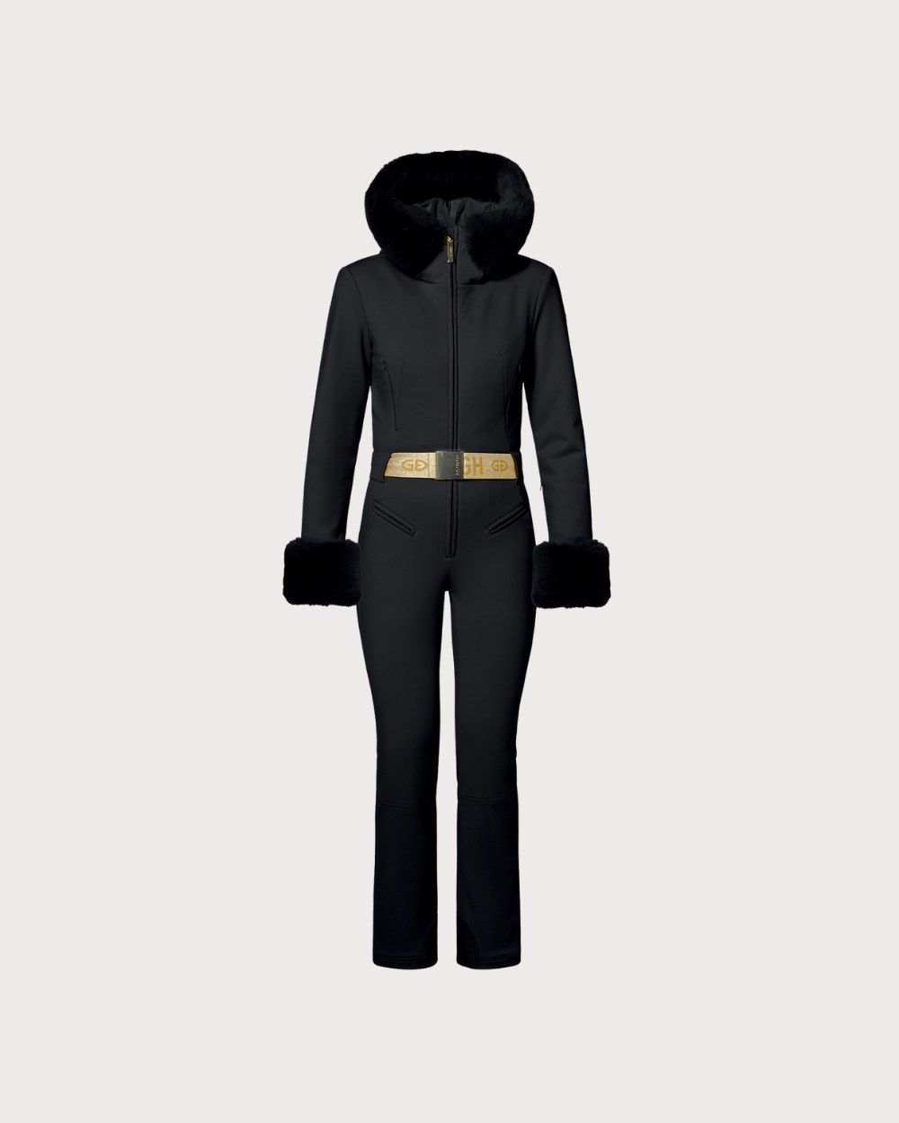 Womens Goldbergh GOLD Vita Faux Border Ski Suit - Black