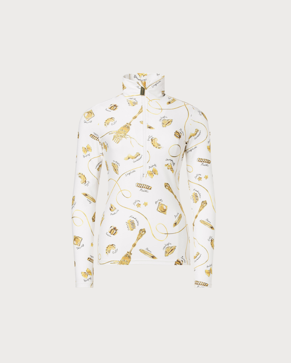 Womens Goldbergh GOLD Farfalle Ski Pully - La Pasta Dorata Creme