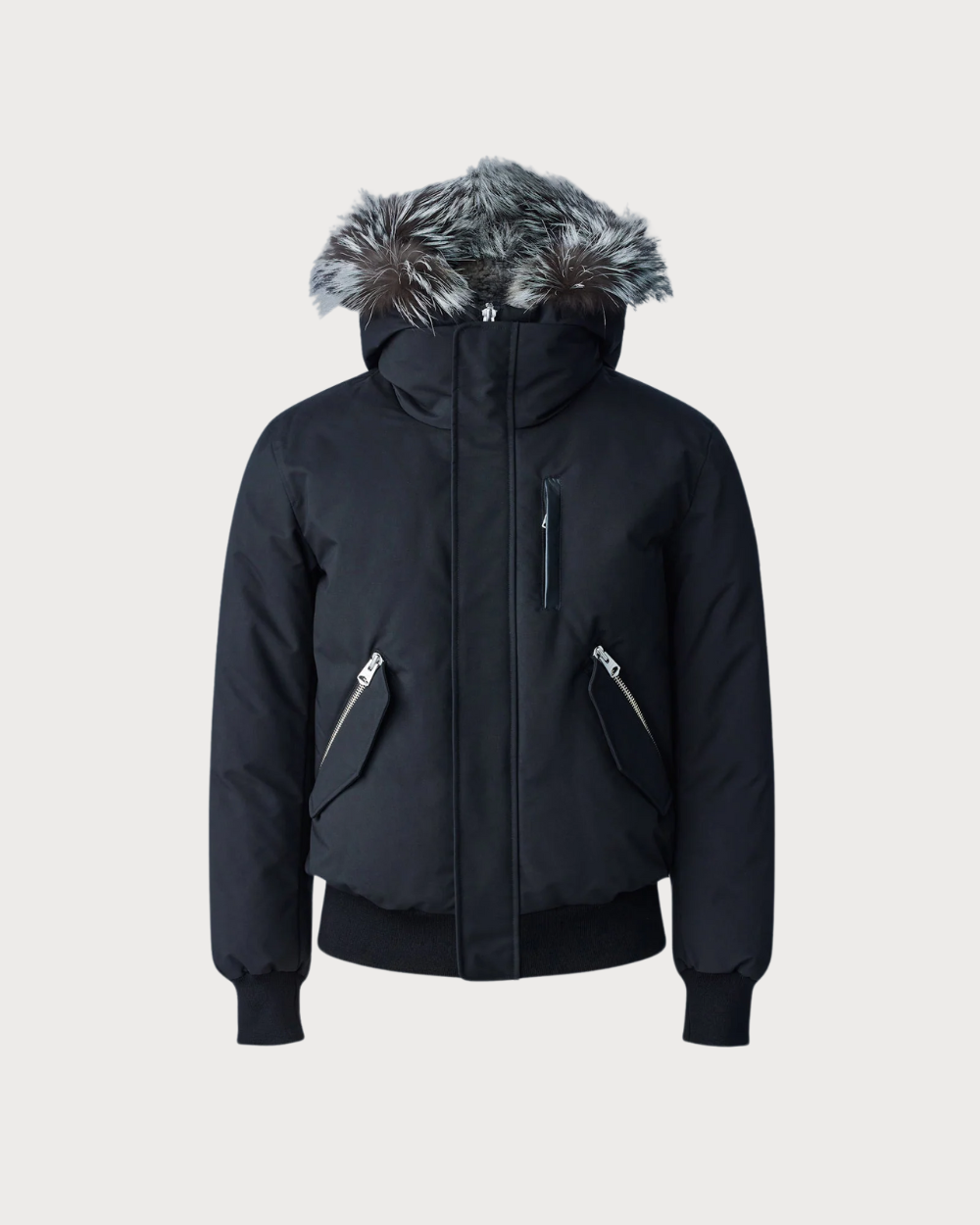 Mens Mackage Dixon-X 2-In-1 Nordic Bomber Jacket - Black