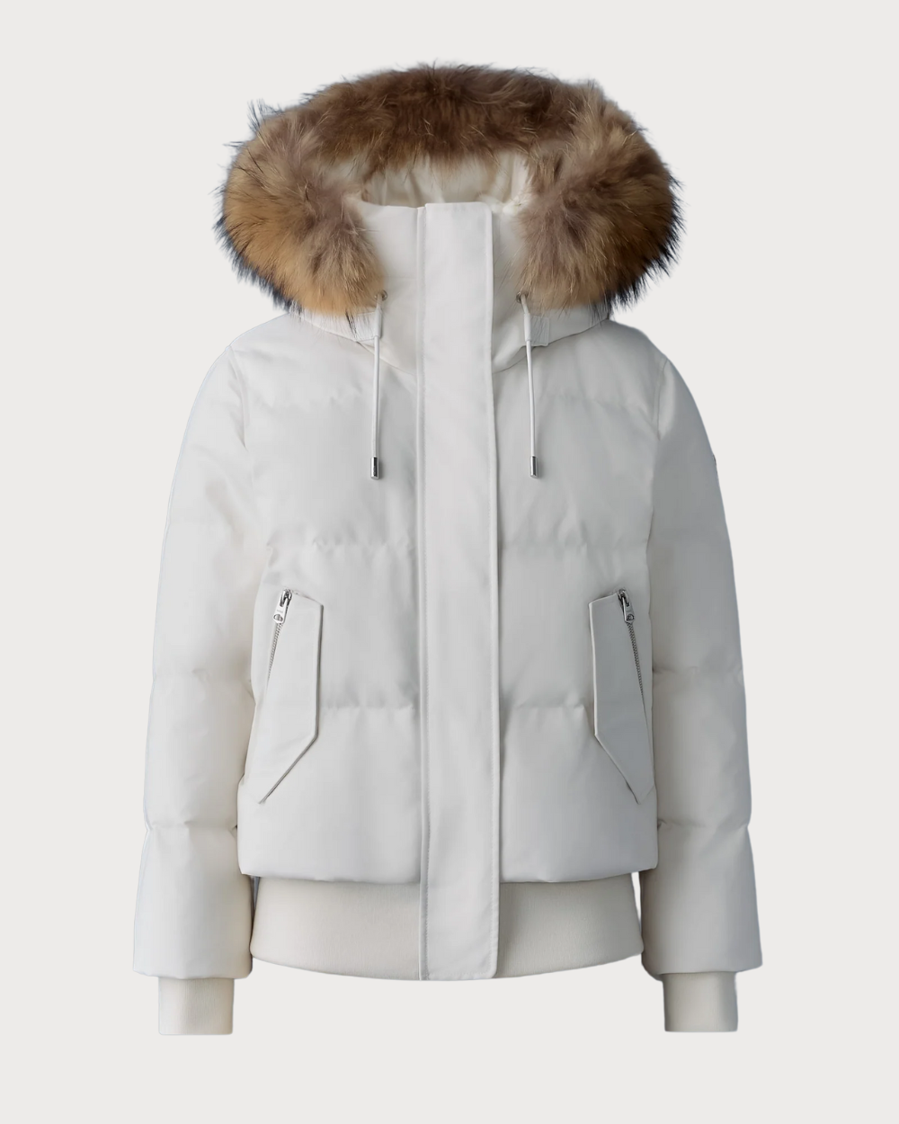 Womens Mackage Nefi-FZ Down Jacket - Cream