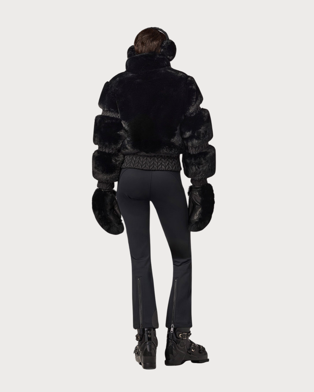 Womens Goldbergh Furry Jacket - Black