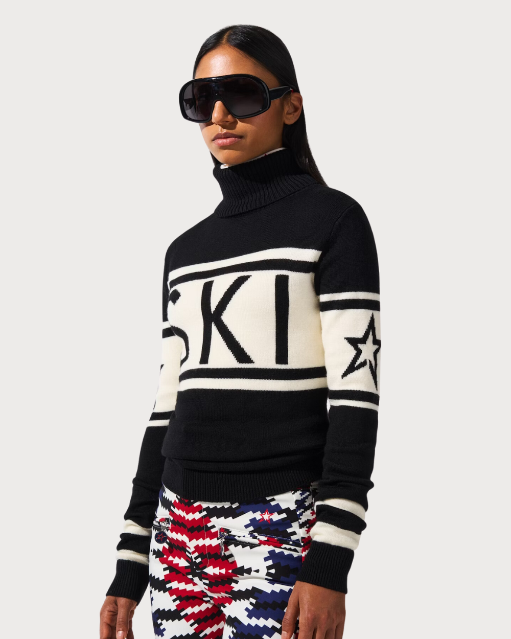 Womens Perfect Moment Schild Merino Wool Sweater - Black