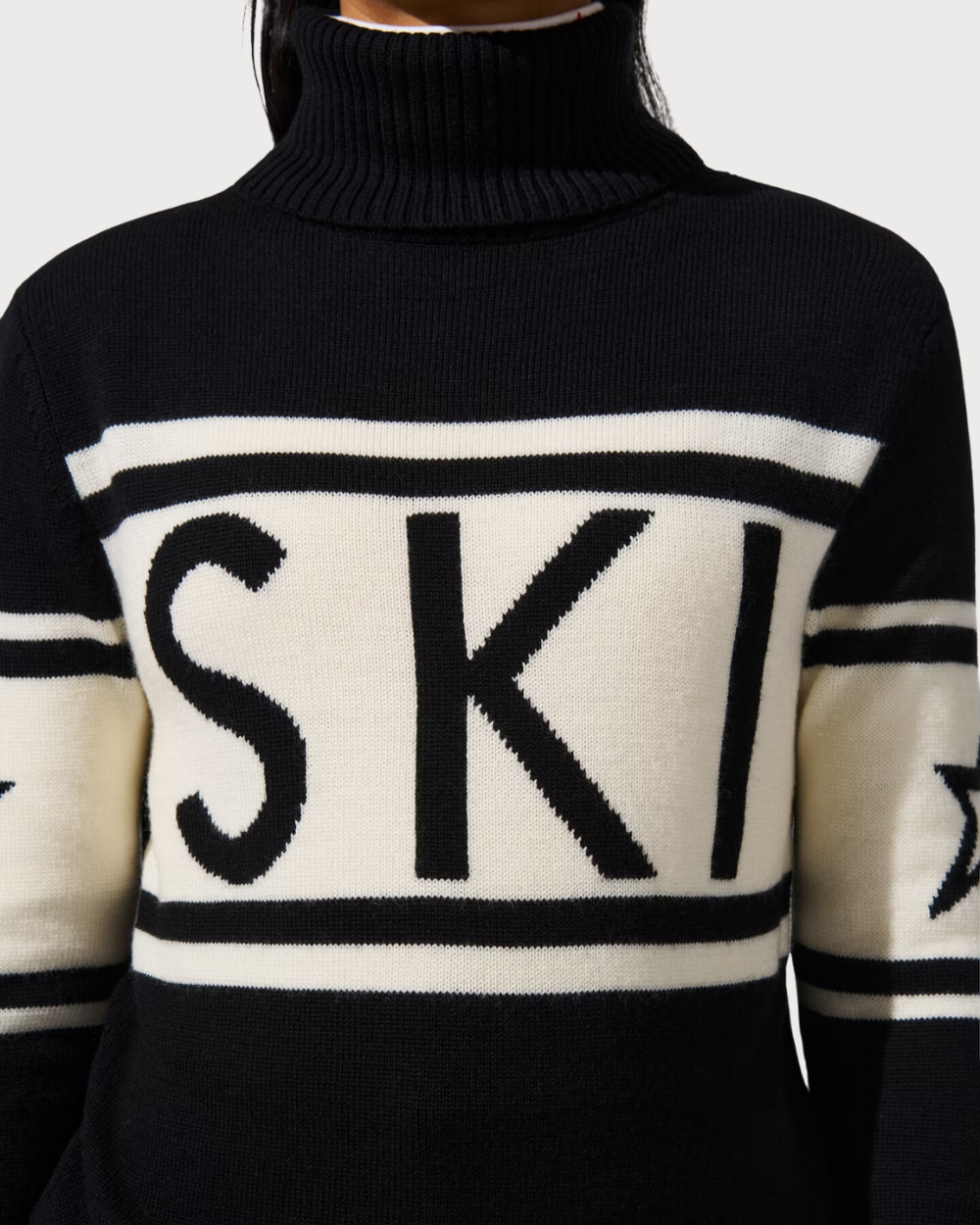 Womens Perfect Moment Schild Merino Wool Sweater - Black