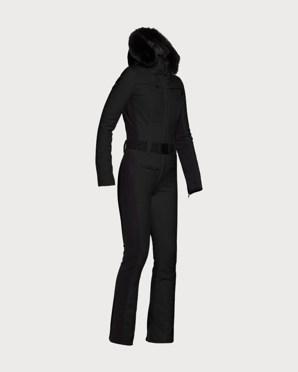 Womens Goldbergh Parry Ski Suit Faux Fur - Black - 25