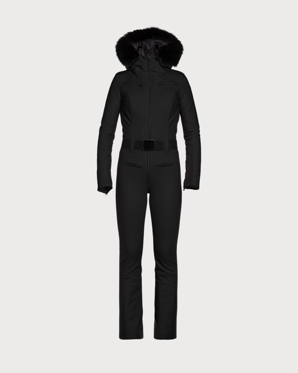Womens Goldbergh Parry Ski Suit Faux Fur - Black - 25