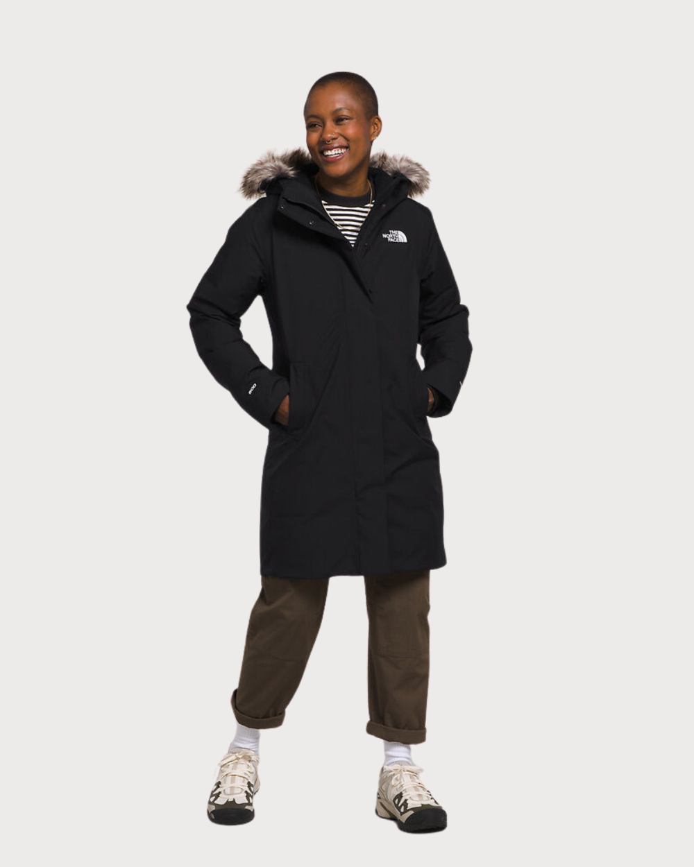 Womens The North Face Arctic Parka Jacket - TNF Black