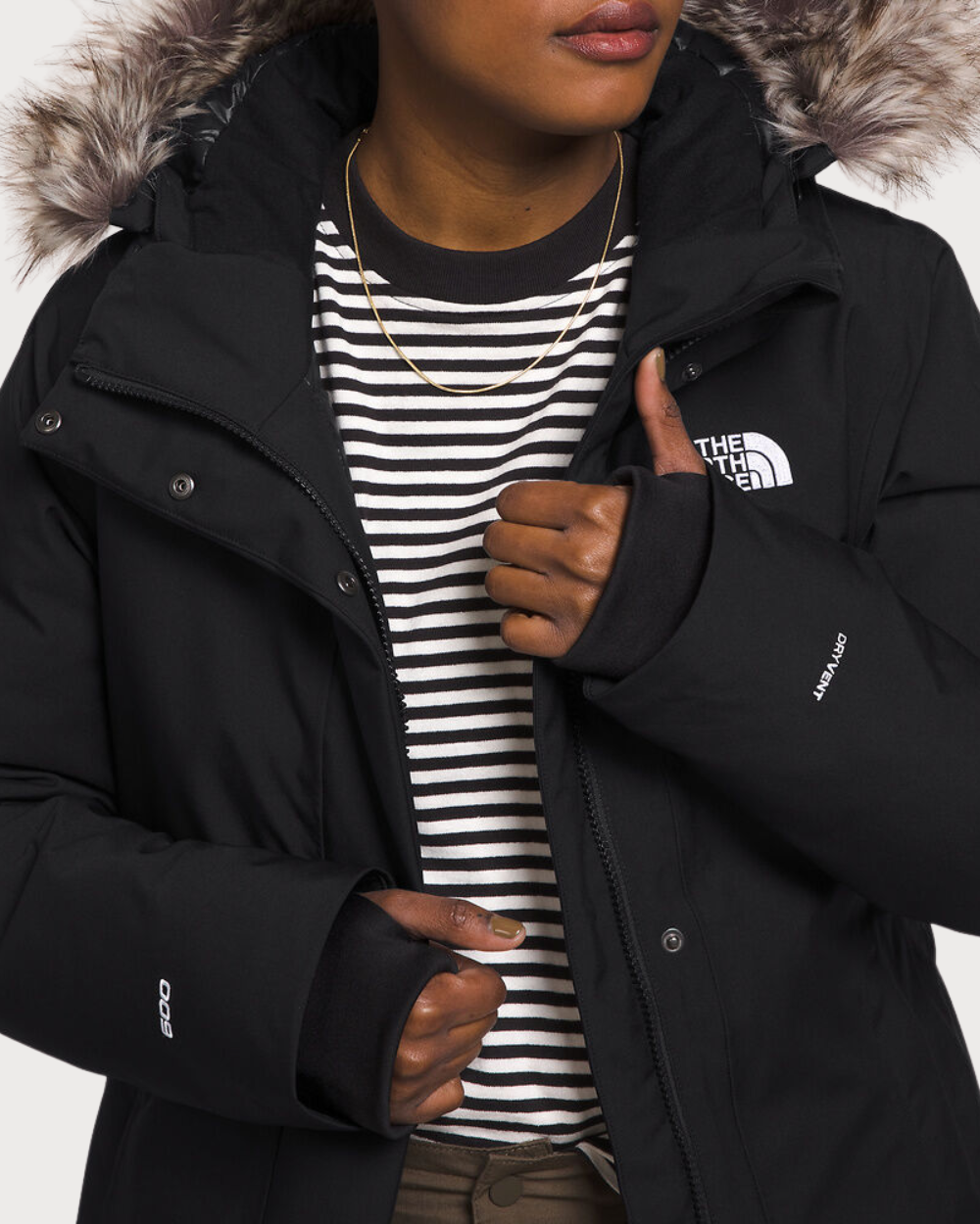 Womens The North Face Arctic Parka Jacket - TNF Black