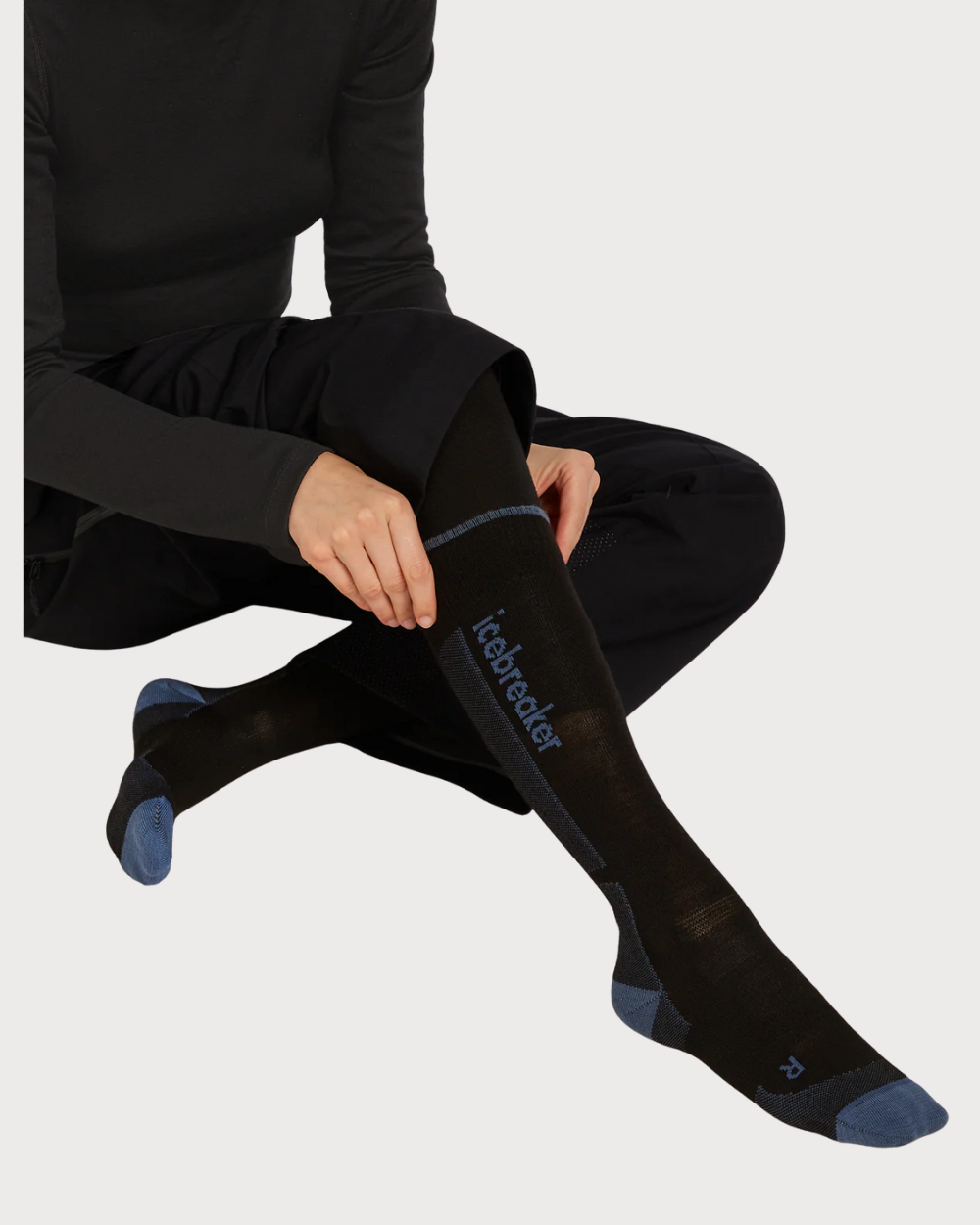 Womens Icebreaker Merino Blend Ski+ Ultralight OTC Sock - Black
