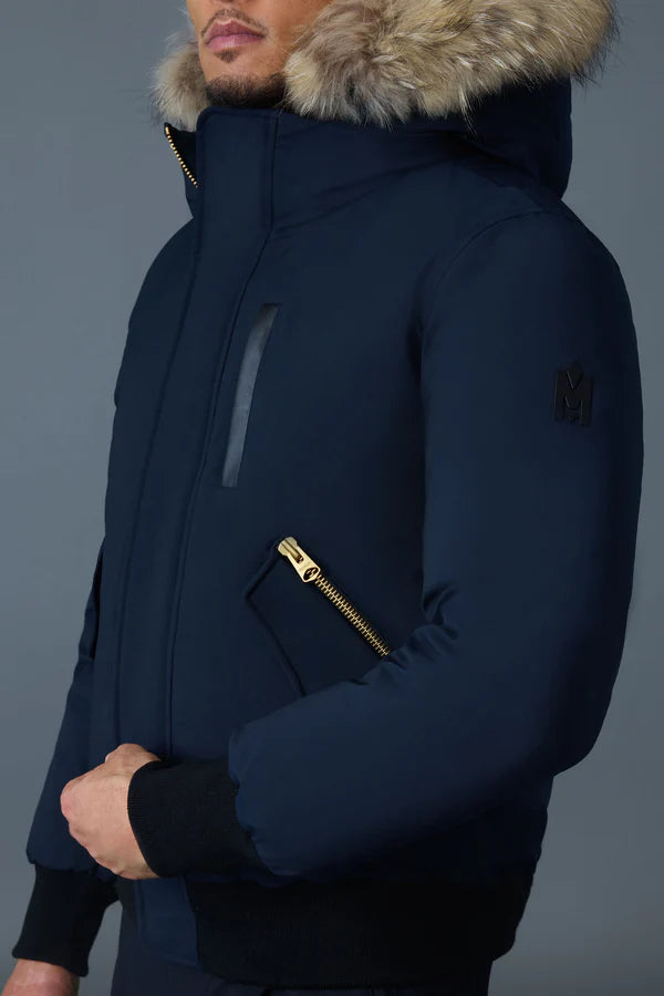 Mens Mackage Dixon-F 2-In-1 Nordic Bomber Jacket - Navy