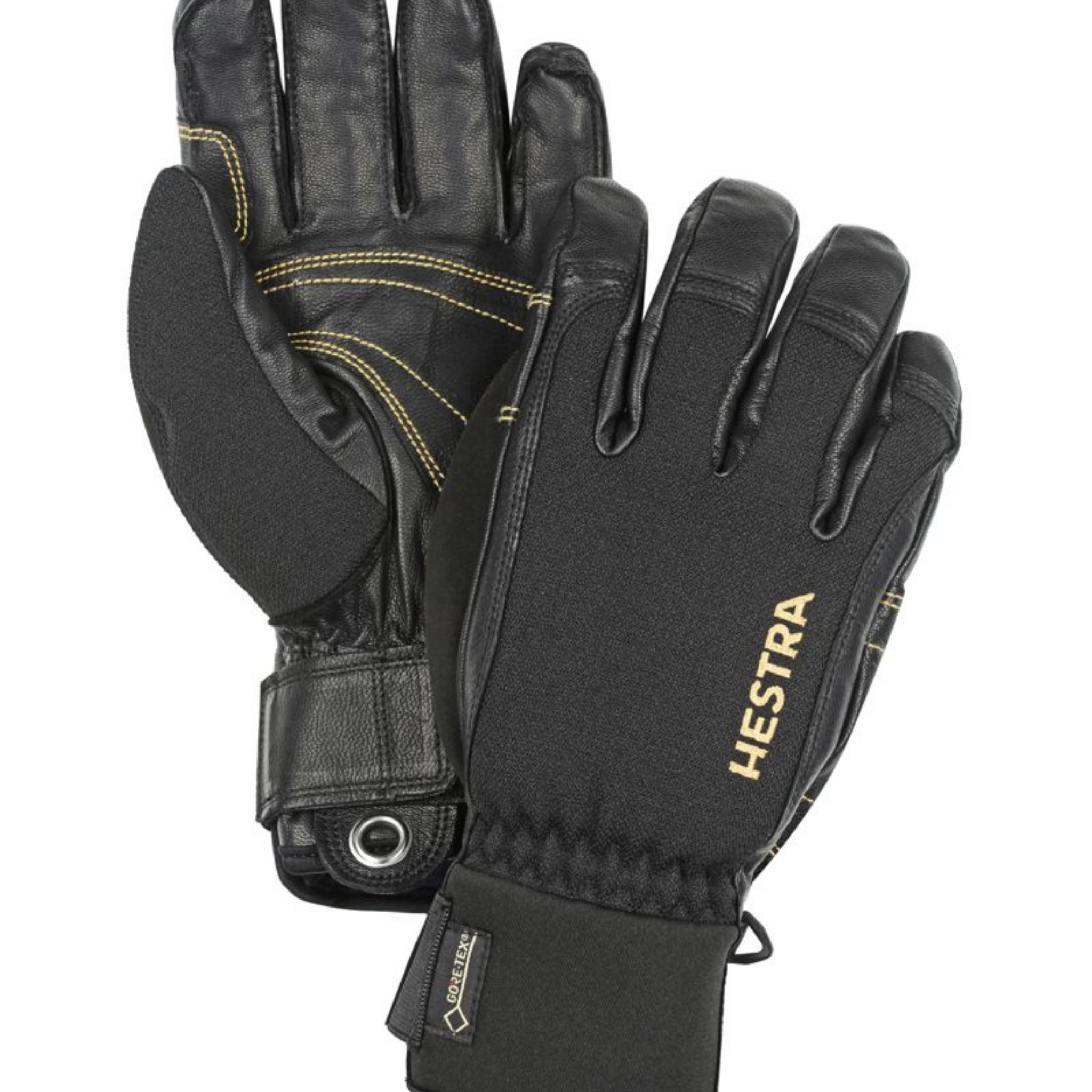Mens Hestra Army Leather Gore-Tex Short Cuff Glove - Black