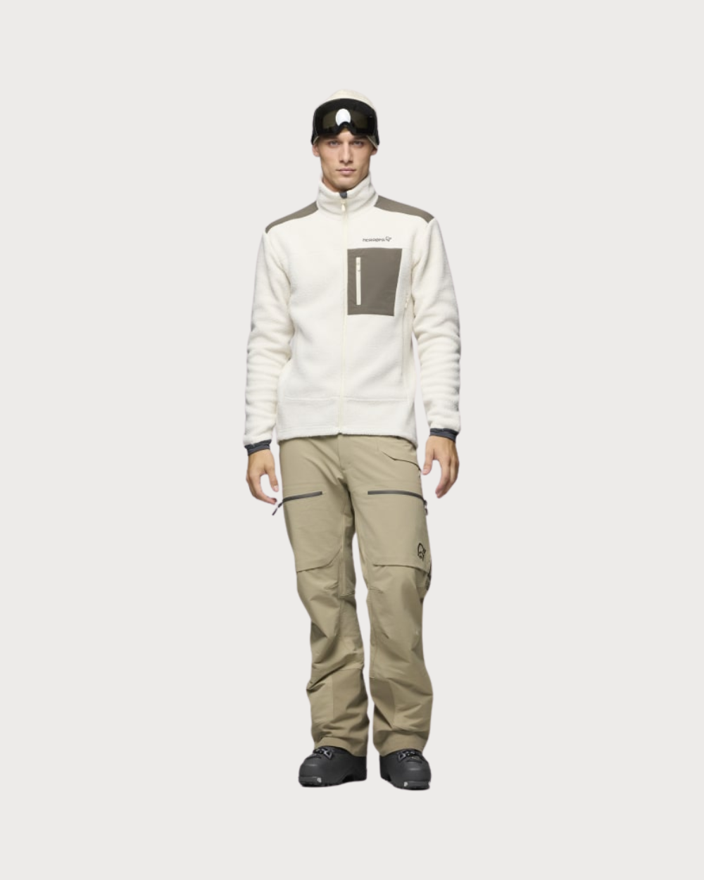 Mens Norrøna Trollveggen Warm3 Jacket - Whisper White
