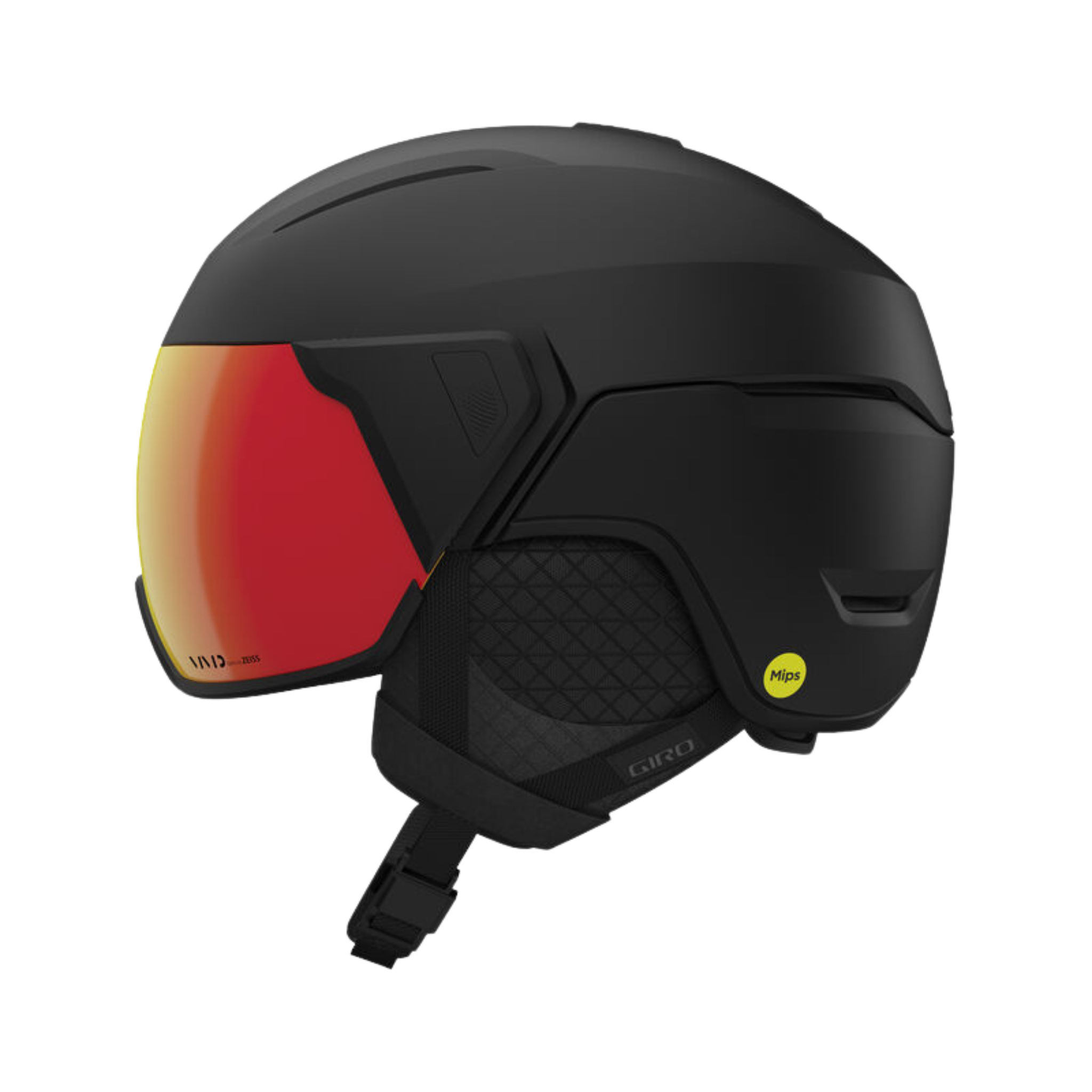 Mens Giro Orbit MIPS Helmet - Matte Black Vivid Ember Lens