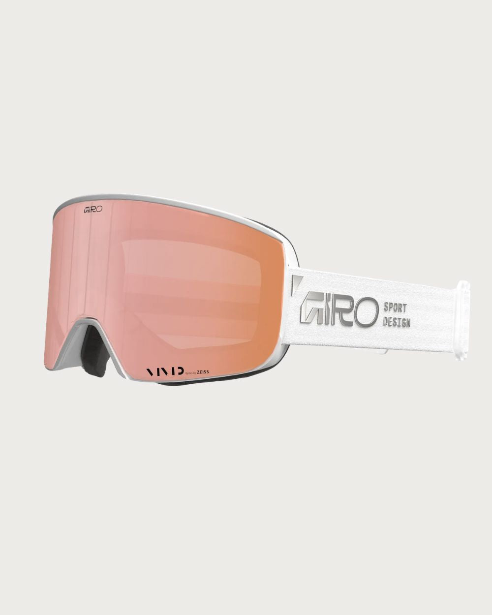 Giro Axis (Medium Fit) Goggles - Stacked White/ Rose Gold Goggles Giro