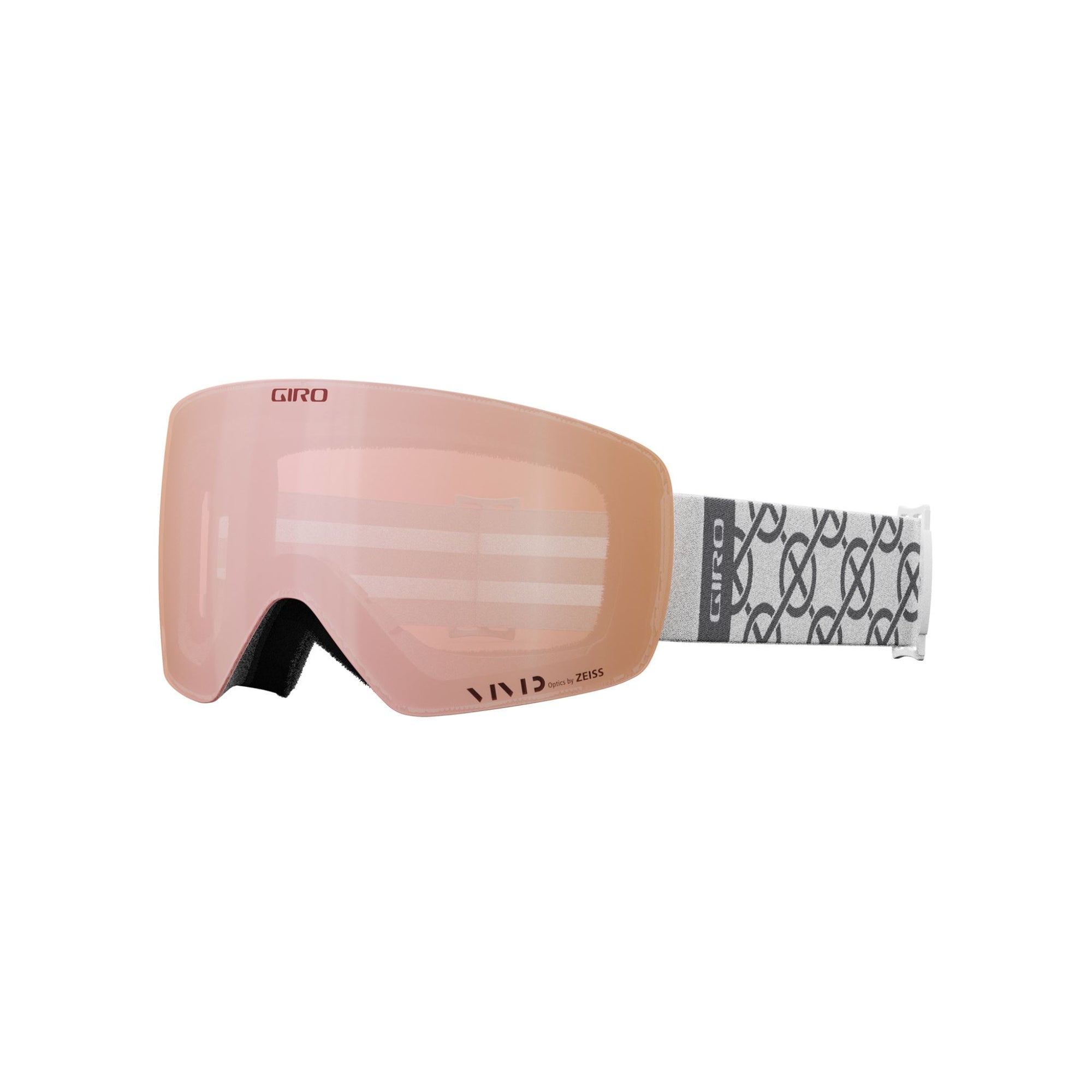 Giro Contour RS (Medium Fit) Goggles - White Monogram Vivid Rose Gold Goggles Giro 