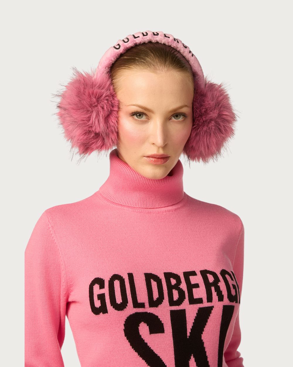 Goldbergh Fluffy Ear Warmers - Pink Cosmos Beanies Goldbergh
