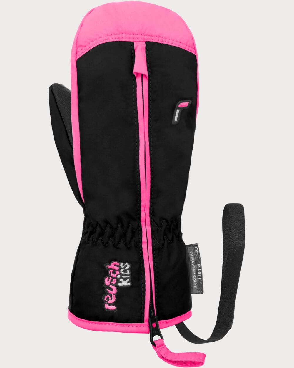 Infant Reusch Ben Mitten - Black / Pink Mittens Reusch 0 - 1yrs (0 / XXS)