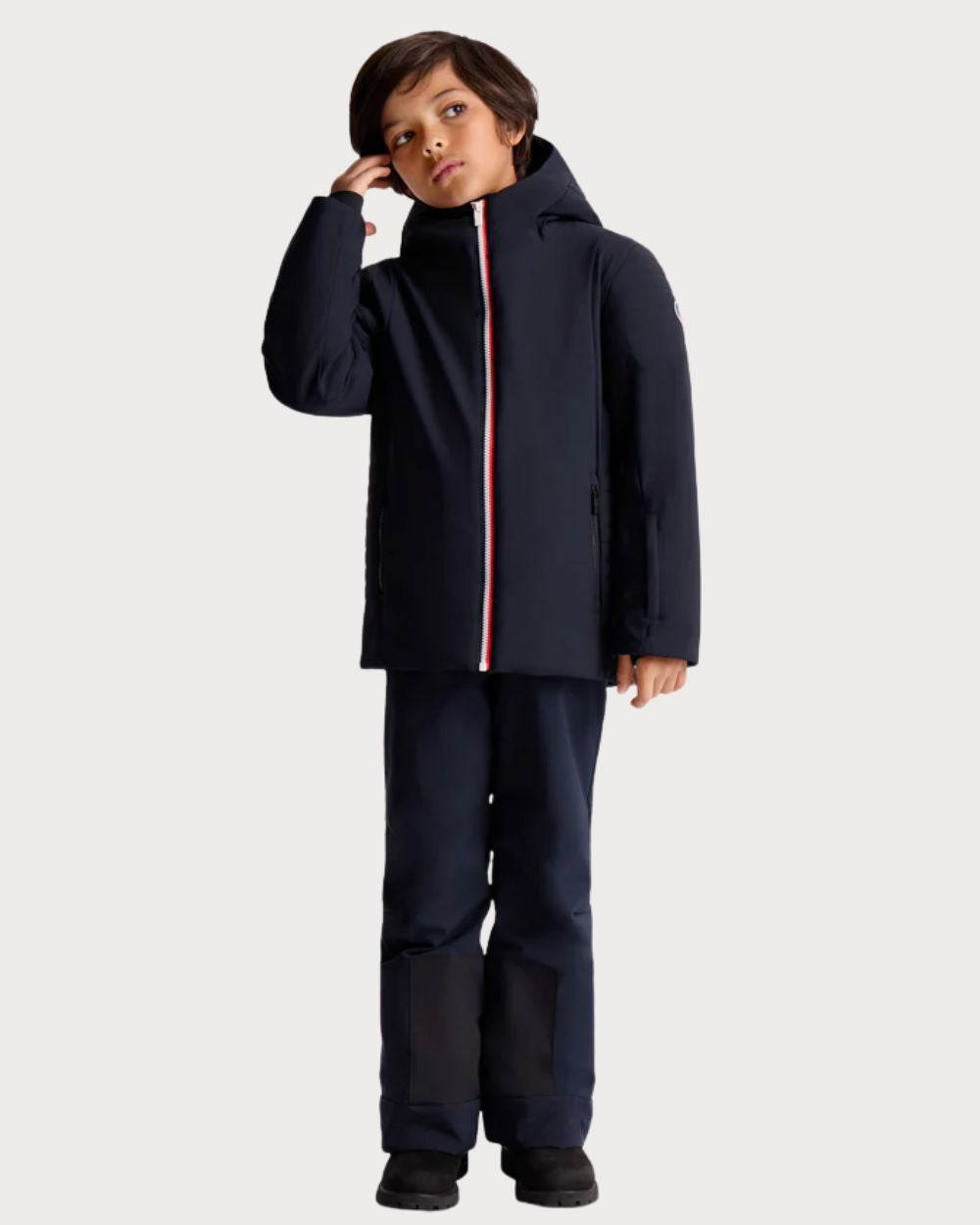 Kids Fusalp Power Jnr Jacket - Marin/Red Jackets Fusalp