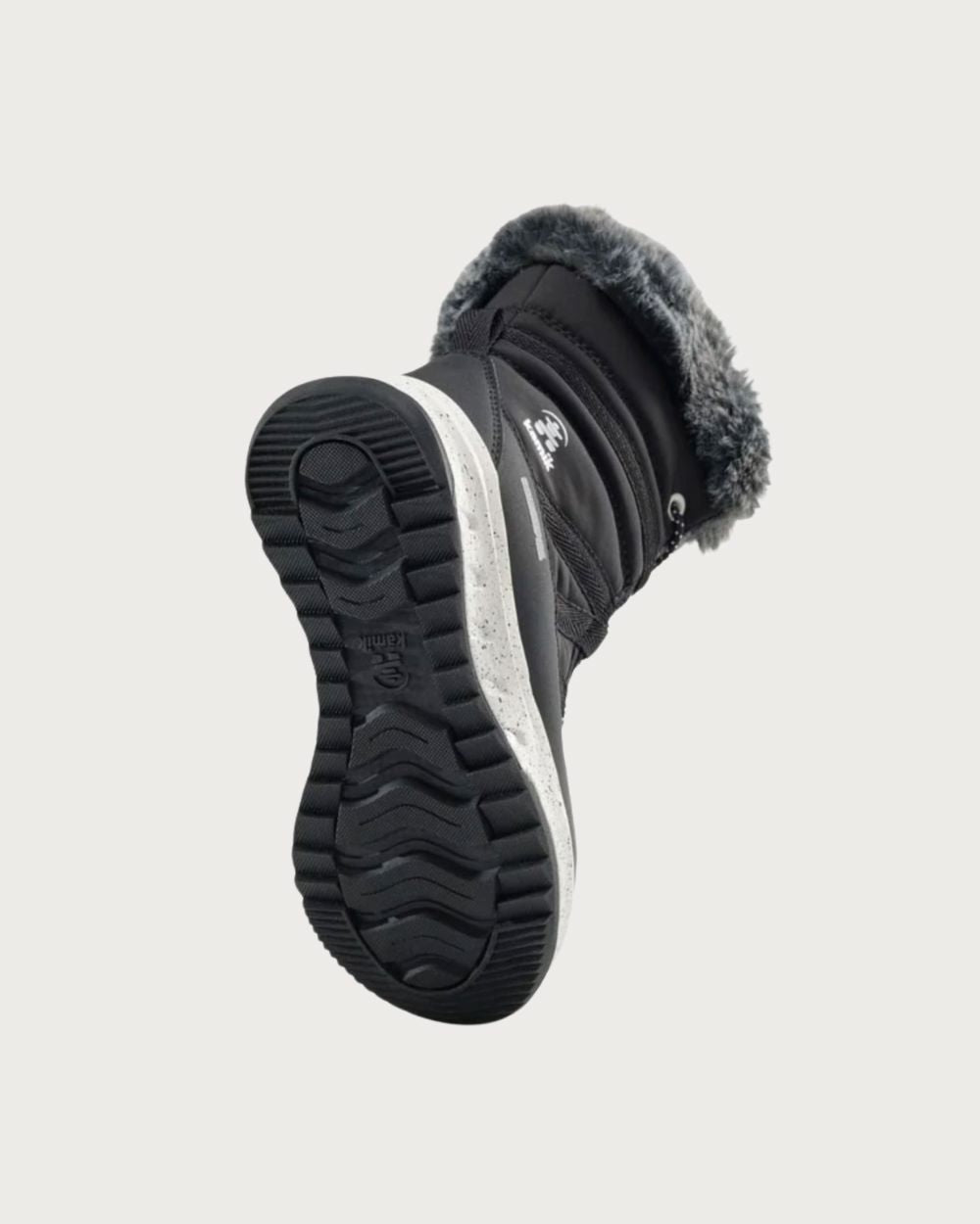 Kids Kamik Stormy Faux Fur Waterproof Boot - Black Footwear Kamik