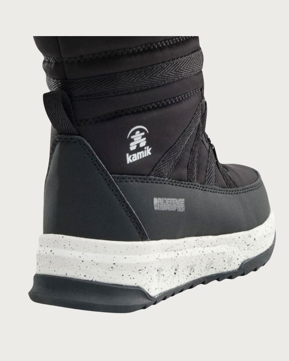 Kids Kamik Stormy Faux Fur Waterproof Boot - Black Footwear Kamik