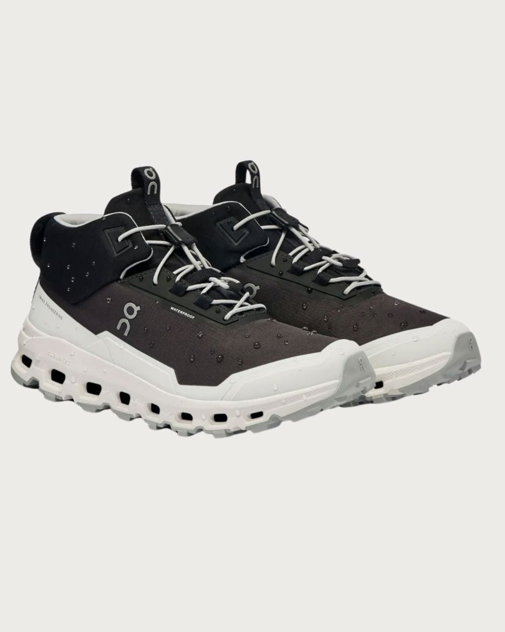 Kids On Cloudhero Mid Waterproof - Black/White Footwear On Running