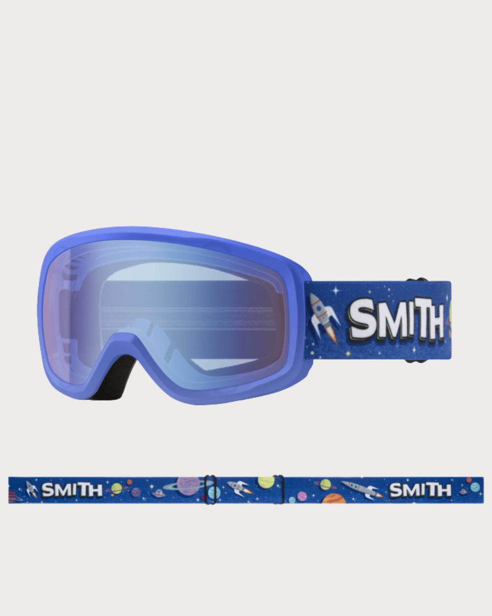 Kids Smith Snowday Goggles - Supernova Rockets Blue Sensor Mirror Goggles Smith