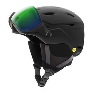 Kids Smith Survey Jr. MIPS Helmet - Matte Black / Green Mirror Helmets Smith 