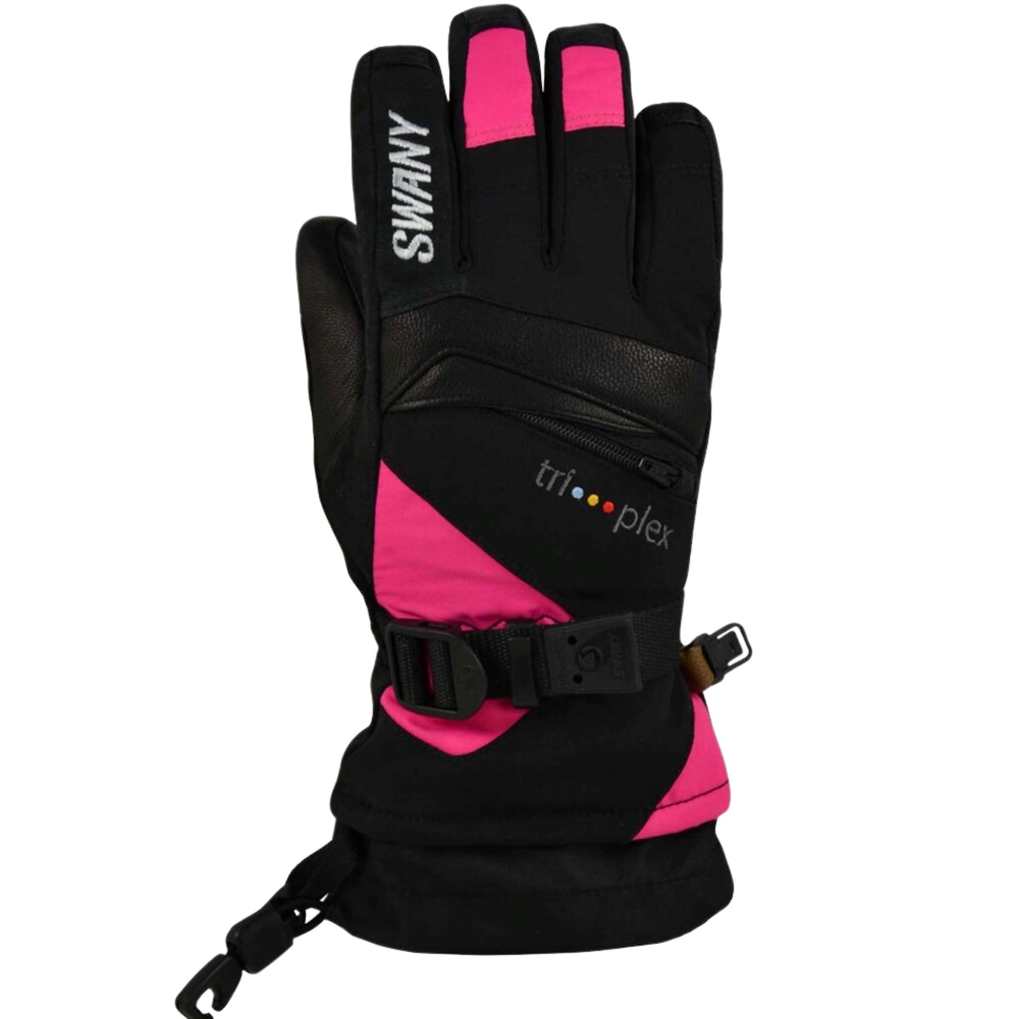 Kids Swany X-Change Waterproof Glove - Black / Magenta Gloves Swany XS - (3-4yrs) 