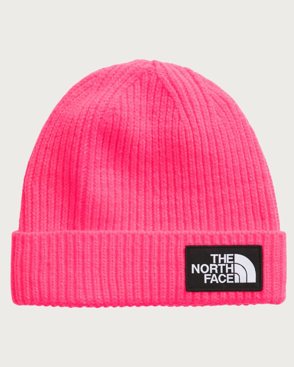 Kids The North Face Logo Box Cuff Beanie - Radiant Poppy Beanies The North Face OSFM