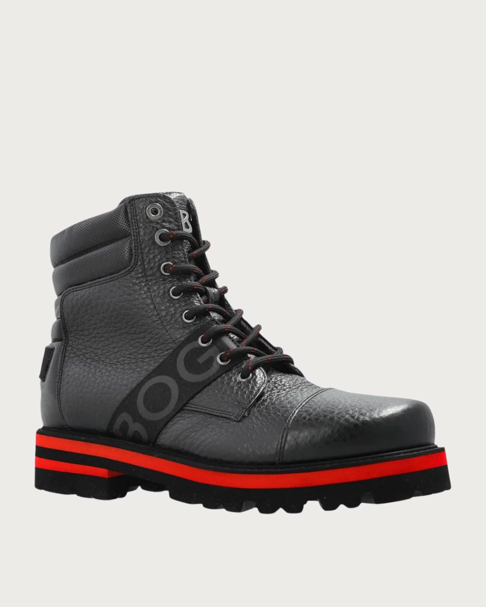 Mens Bogner Courchevel Boots - Black/Red Footwear Bogner