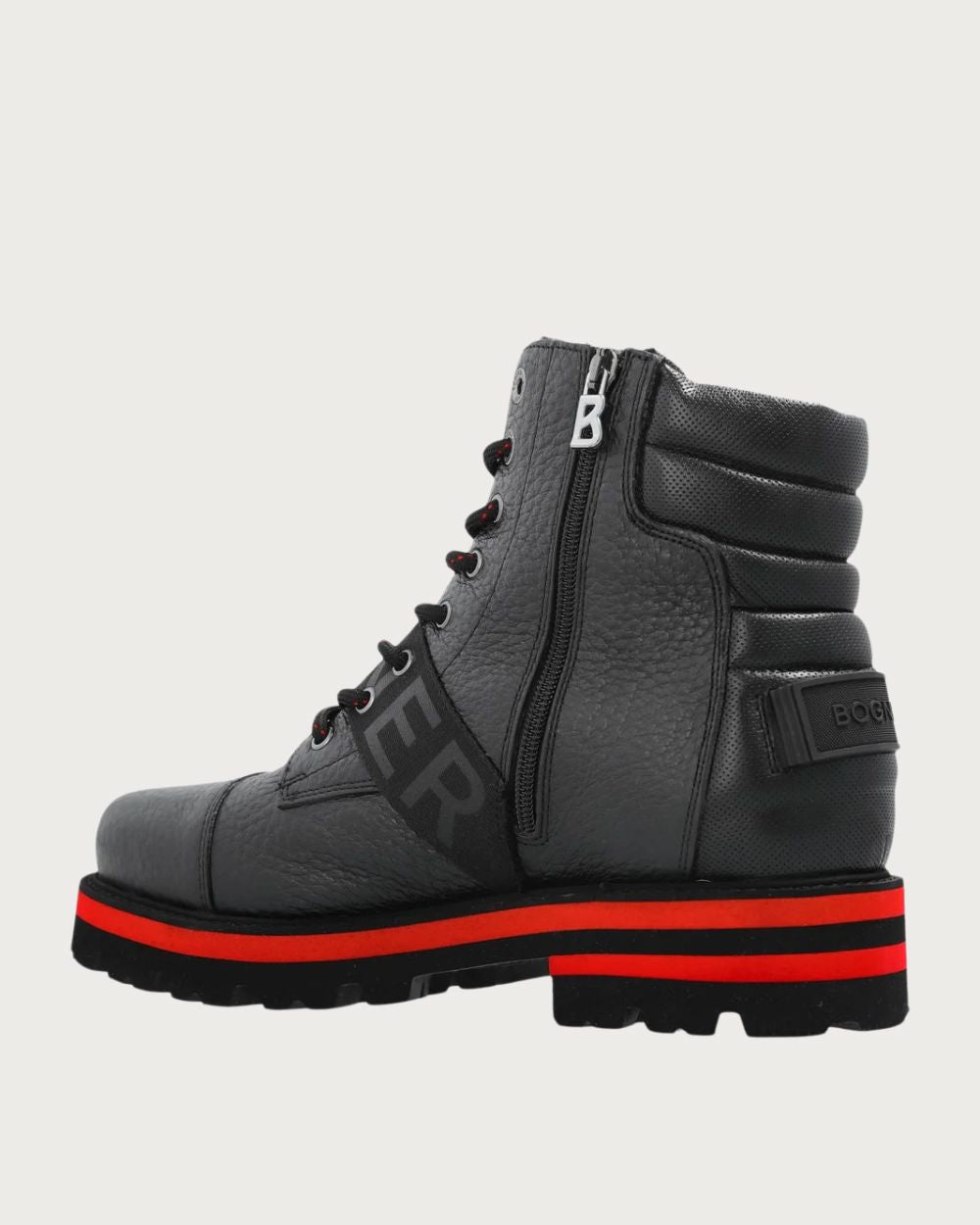 Mens Bogner Courchevel Boots - Black/Red Footwear Bogner