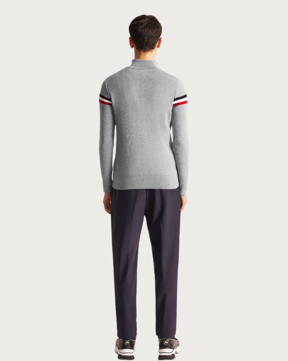 Mens Fusalp Wengen Sweater - Silice/Marin Mid Layers Fusalp
