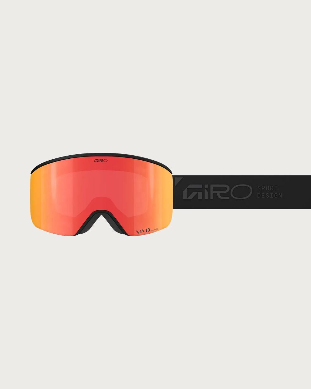 Mens Giro Axis (Medium Fit) Goggles - Stacked Black Vivid Ember Goggles Giro