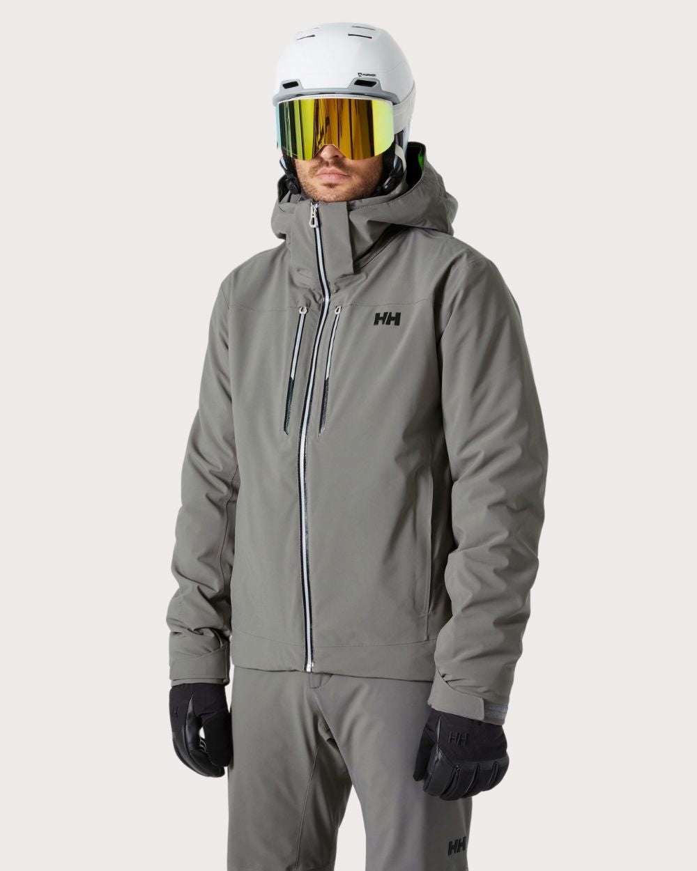 Mens Helly Hansen Alpha Lifaloft Jacket - Concrete Jackets Helly Hansen
