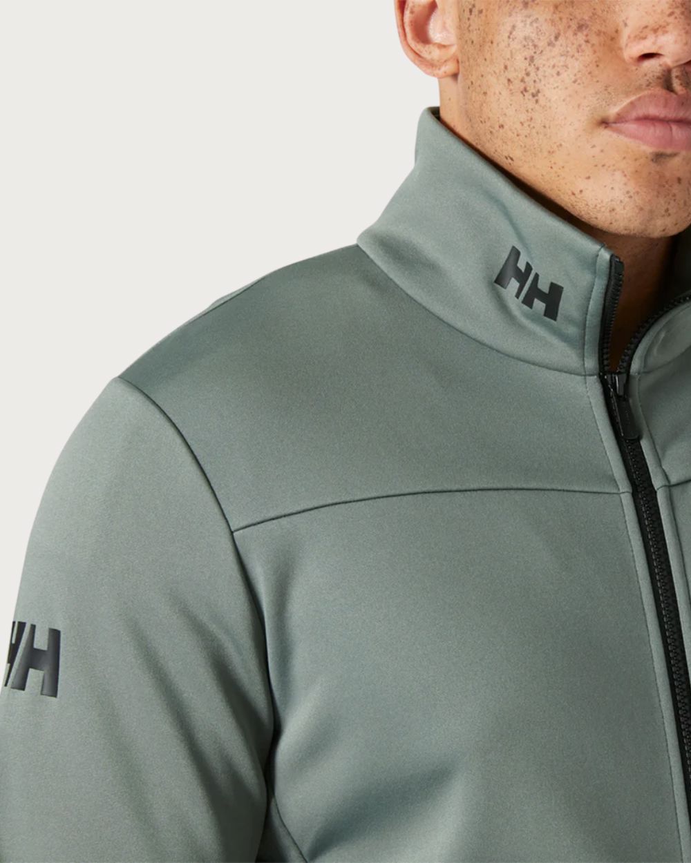 Mens Helly Hansen Crew Fleece - Grey Cactus Mid Layers Helly Hansen