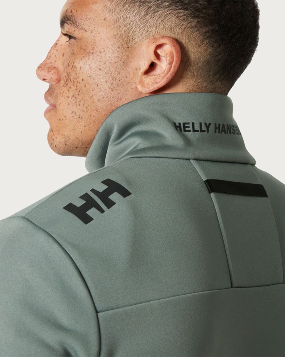 Mens Helly Hansen Crew Fleece - Grey Cactus Mid Layers Helly Hansen