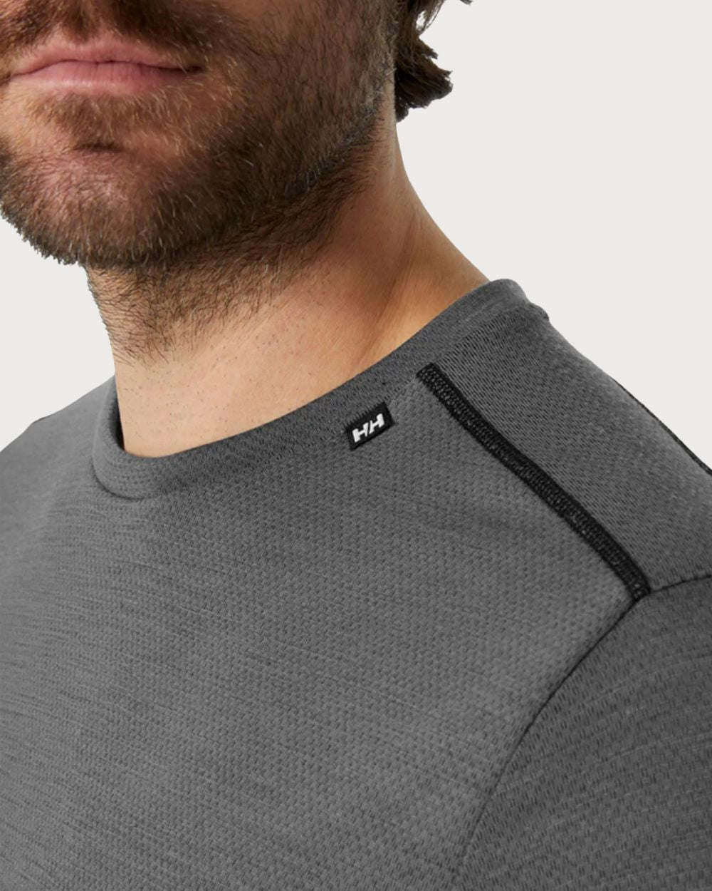 Mens Helly Hansen LIFA Merino Midweight (225g) Thermal Top - Concrete Thermals Helly Hansen