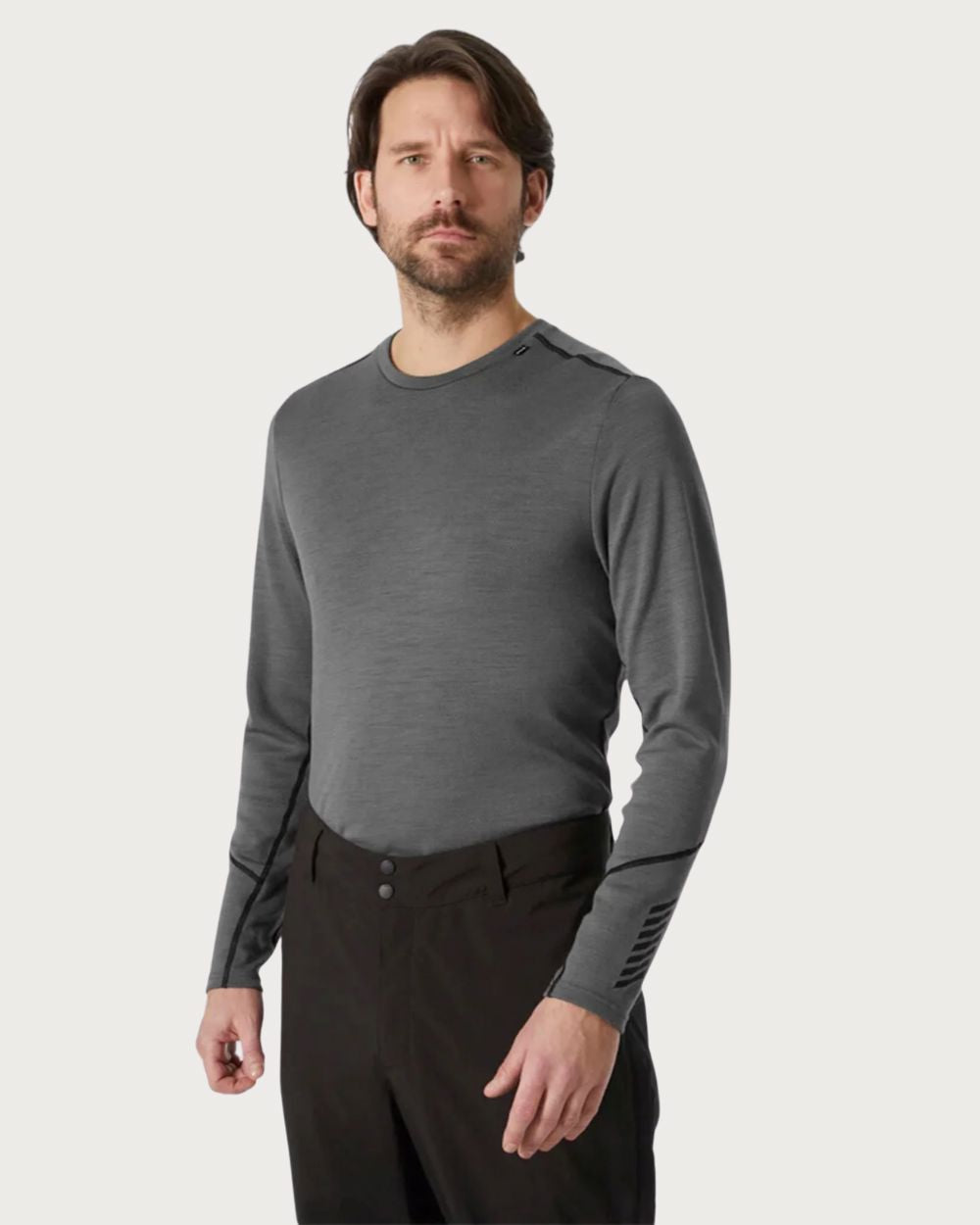Mens Helly Hansen LIFA Merino Midweight (225g) Thermal Top - Concrete Thermals Helly Hansen