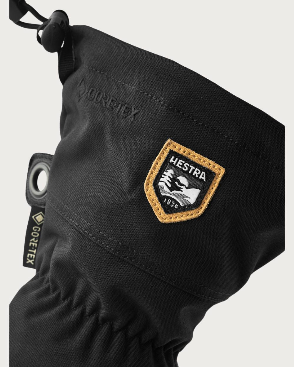 Mens Hestra Army Leather Gore-Tex Mitten - Black / Black Mittens Hestra