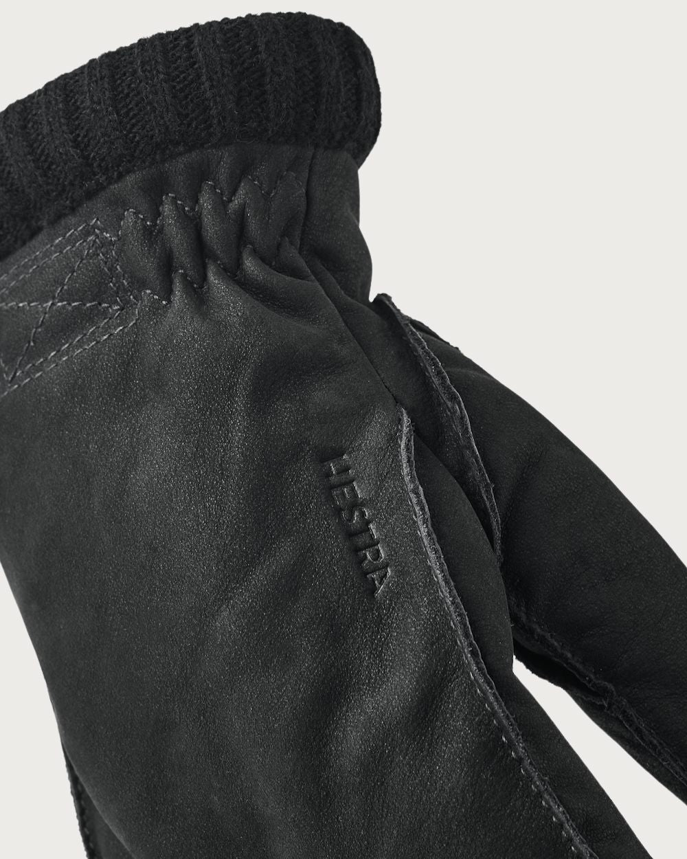 Mens Hestra Joar Nubuck Gloves - Black Après Gloves Hestra