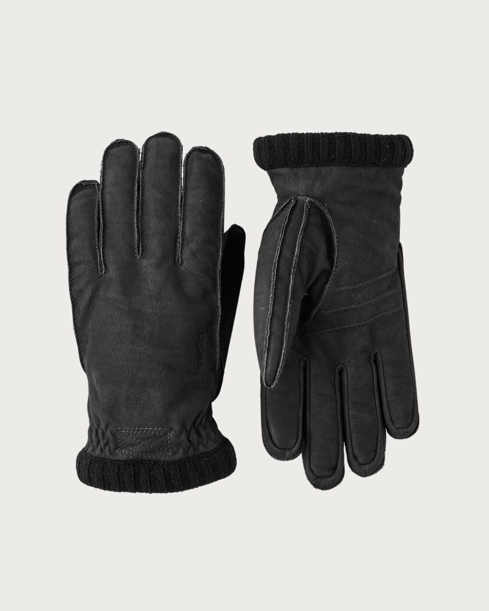 Mens Hestra Joar Nubuck Gloves - Black Après Gloves Hestra