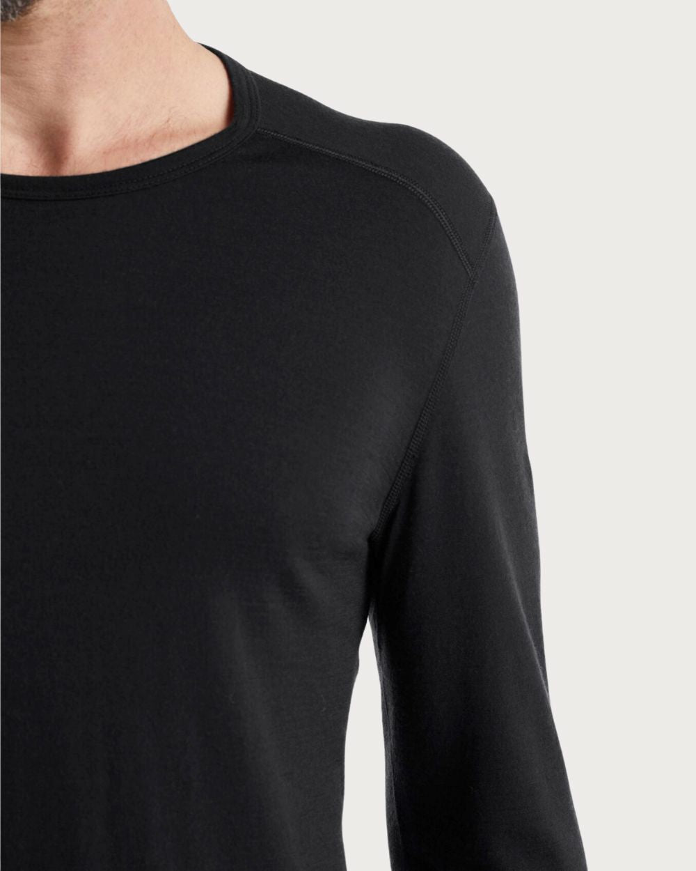 Mens Icebreaker Merino Oasis 200 Thermal Long Sleeve Crewe - Black Thermals Icebreaker