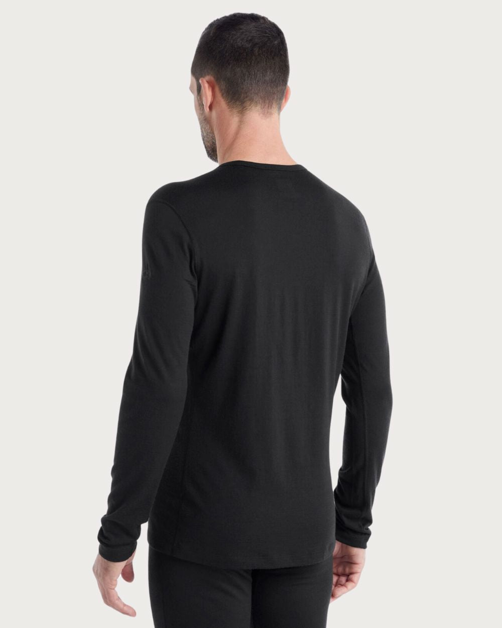 Mens Icebreaker Merino Oasis 200 Thermal Long Sleeve Crewe - Black Thermals Icebreaker