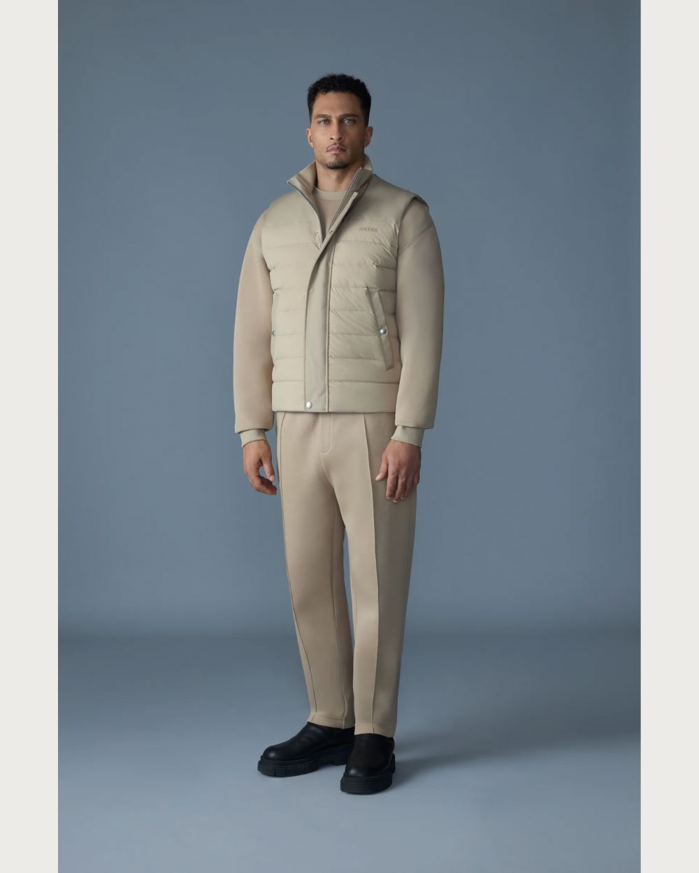 Mens Mackage Brody Vest - Light Camel Après | Travel Mackage
