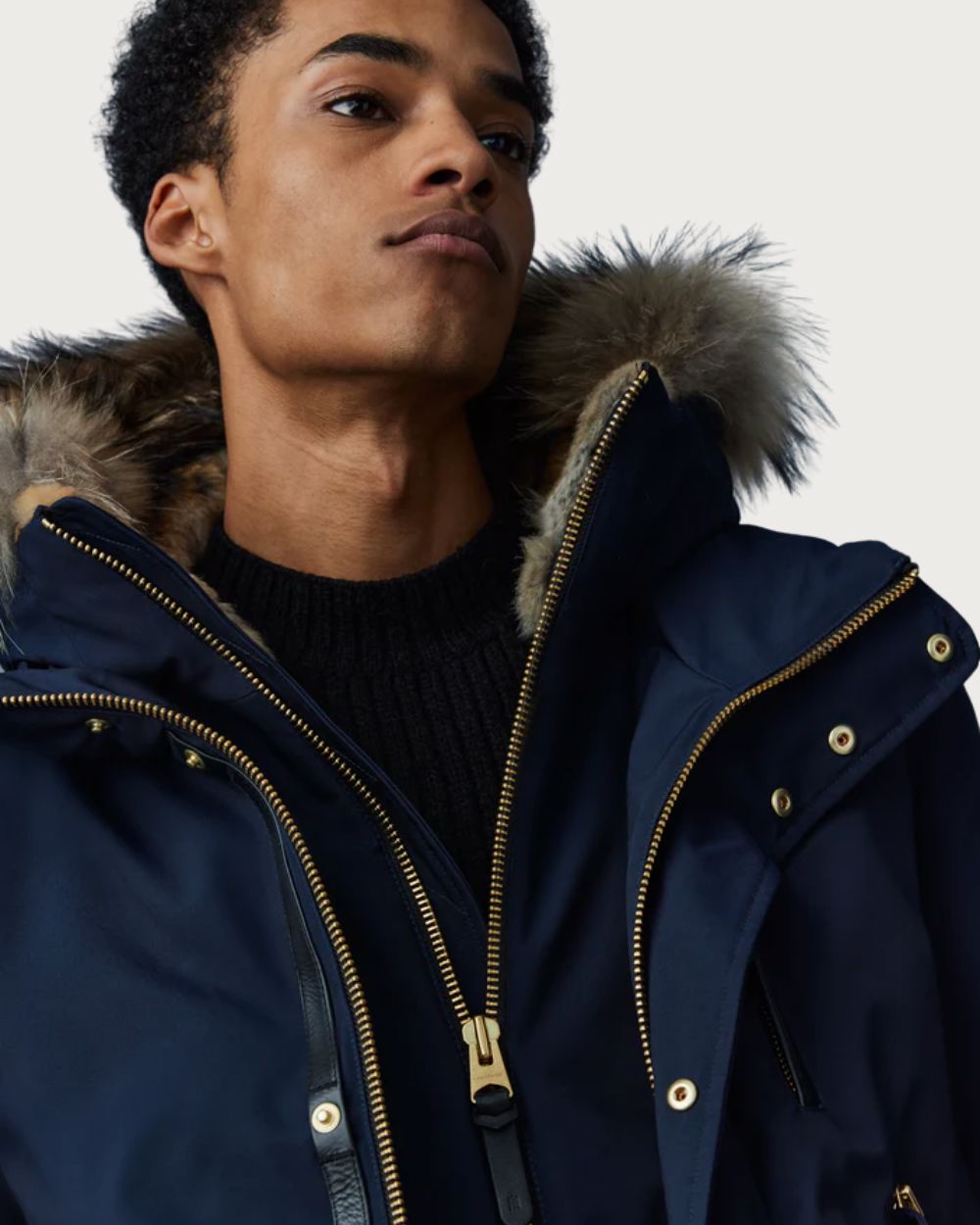 Mens Mackage Dixon-F 2-In-1 Nordic Bomber Jacket - Navy Après | Travel Mackage