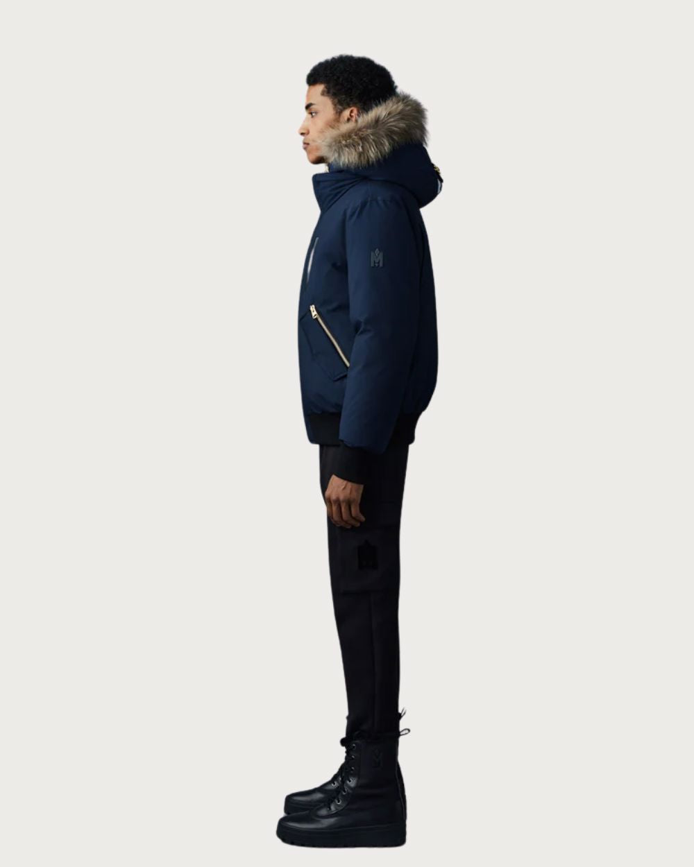 Mens Mackage Dixon-F 2-In-1 Nordic Bomber Jacket - Navy Après | Travel Mackage
