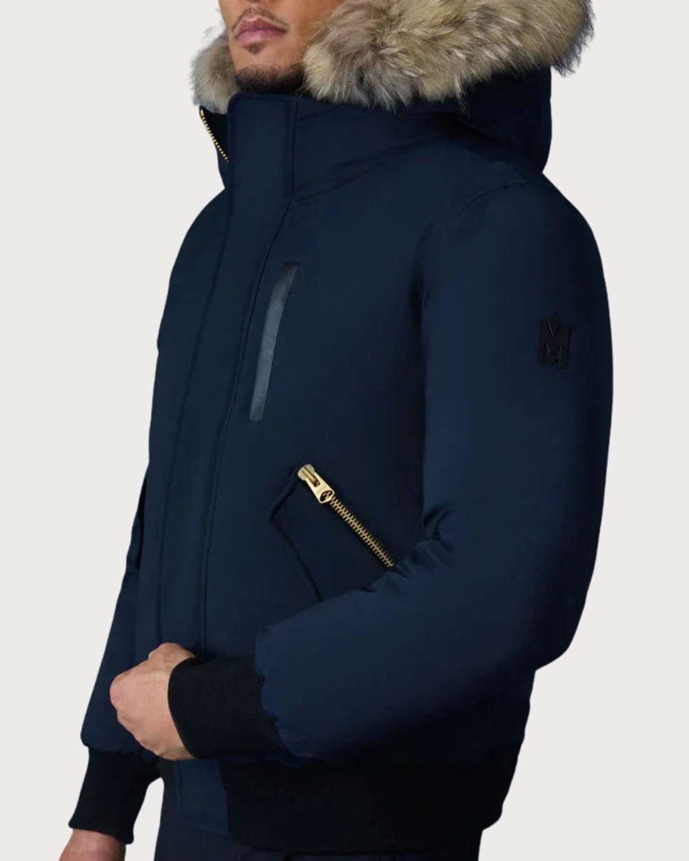 Mens Mackage Dixon-F 2-In-1 Nordic Bomber Jacket - Navy Après | Travel Mackage